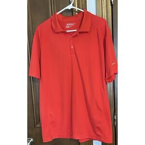 Nike Golf Polo Shirt Men’s Large Red Short Sleeve Tour Performance DriFit
